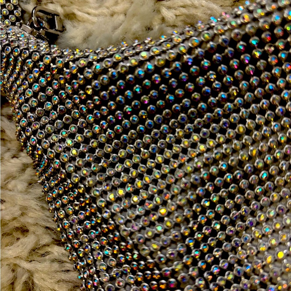 Urban Expressions Silver Vintage Evening Glam Shoulder Bag - Picture 5 of 5